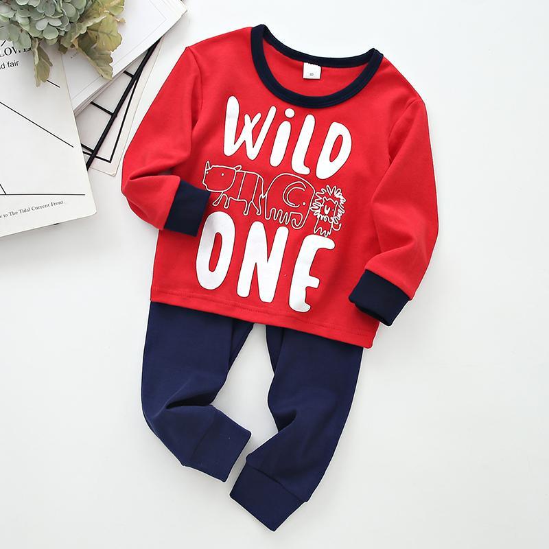 2-piece Letter Pattern Sweatshirts & Pants for Children Boy - PrettyKid