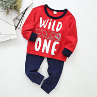 2-piece Letter Pattern Sweatshirts & Pants for Children Boy - PrettyKid