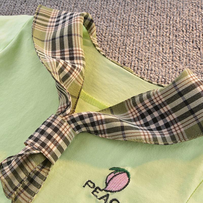 2-piece T-shirt & Plaid Pants for Toddler Girl - PrettyKid