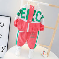 2-piece Letter Pattern Coat & Pants for Children Boy - PrettyKid