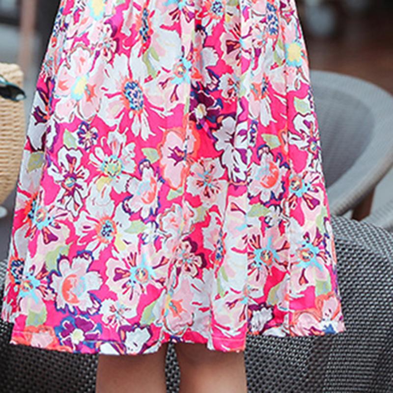 Girl Floral Print Vest Dress Children's Clothing - PrettyKid