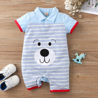 Baby Boy Animal Pattern Bodysuit - PrettyKid