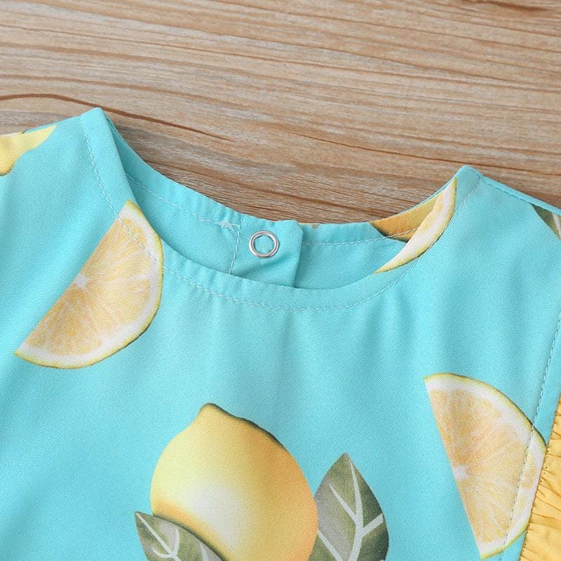 Baby Girl Fruit Pattern Bodysuit - PrettyKid