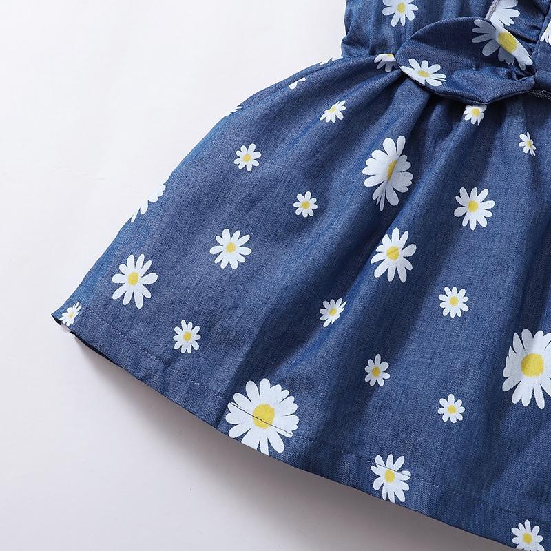 Toddler Girl Daisy Print Sleeveless Dress Children's Clothing - PrettyKid