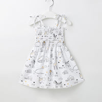 Toddler Girl Bird Pattern Summer Cami Dress Wholesale Children's Clothing - PrettyKid