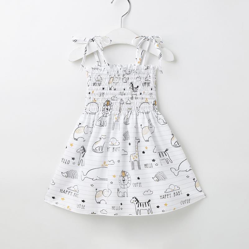 Toddler Girl Bird Pattern Summer Cami Dress Wholesale Children's Clothing - PrettyKid