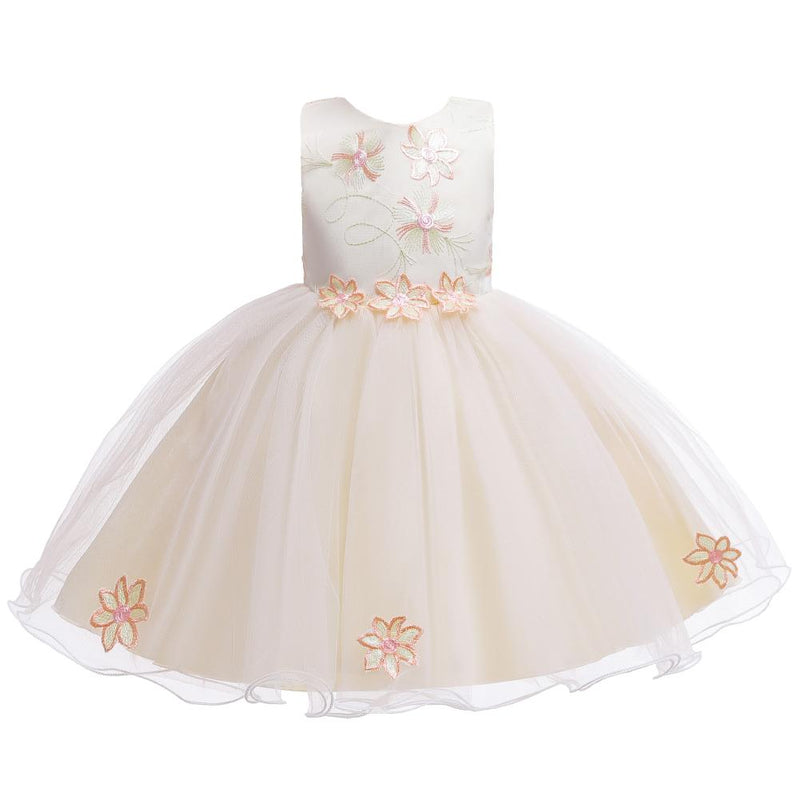 Girls' Prom Dress Embroidered Formal Dress - PrettyKid