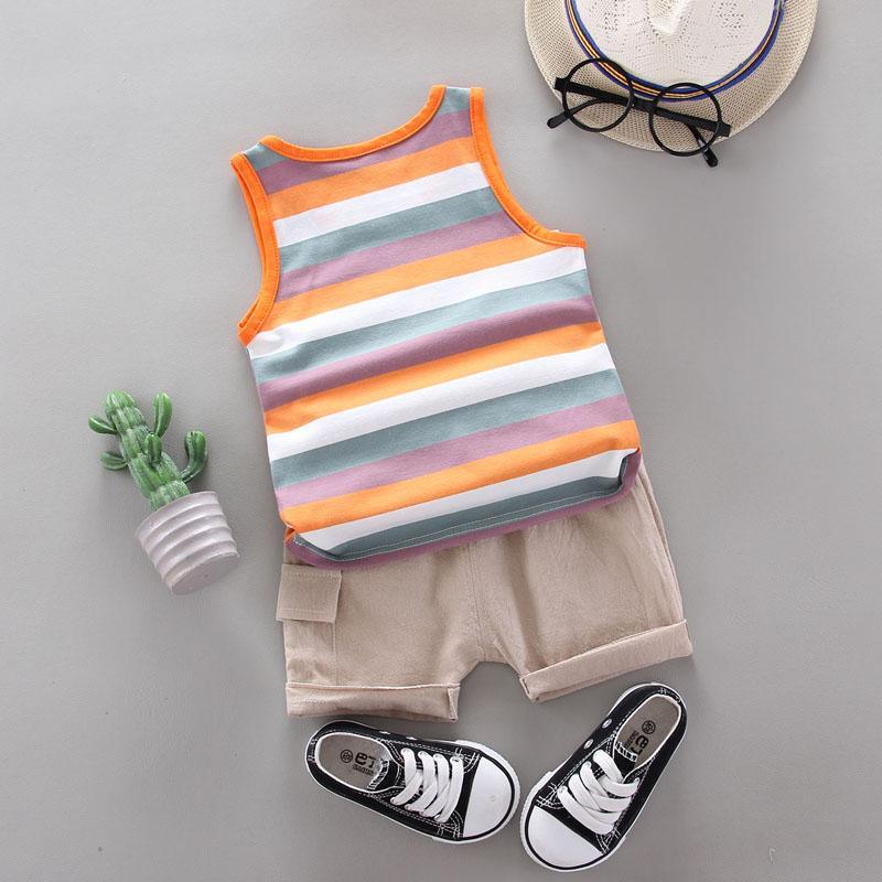 Strip Tank Top and Shorts Set - PrettyKid