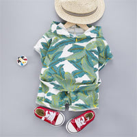 2-piece Hooded T-shirt & Shorts for Toddler Boy - PrettyKid