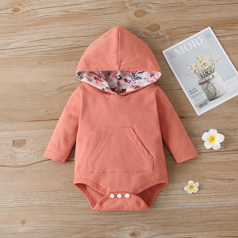 2-piece Hooded Romper & Floral Pants for Baby Girl - PrettyKid