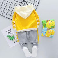 2-piece Dinosaur Pattern Hoodie & Pants for Children - PrettyKid