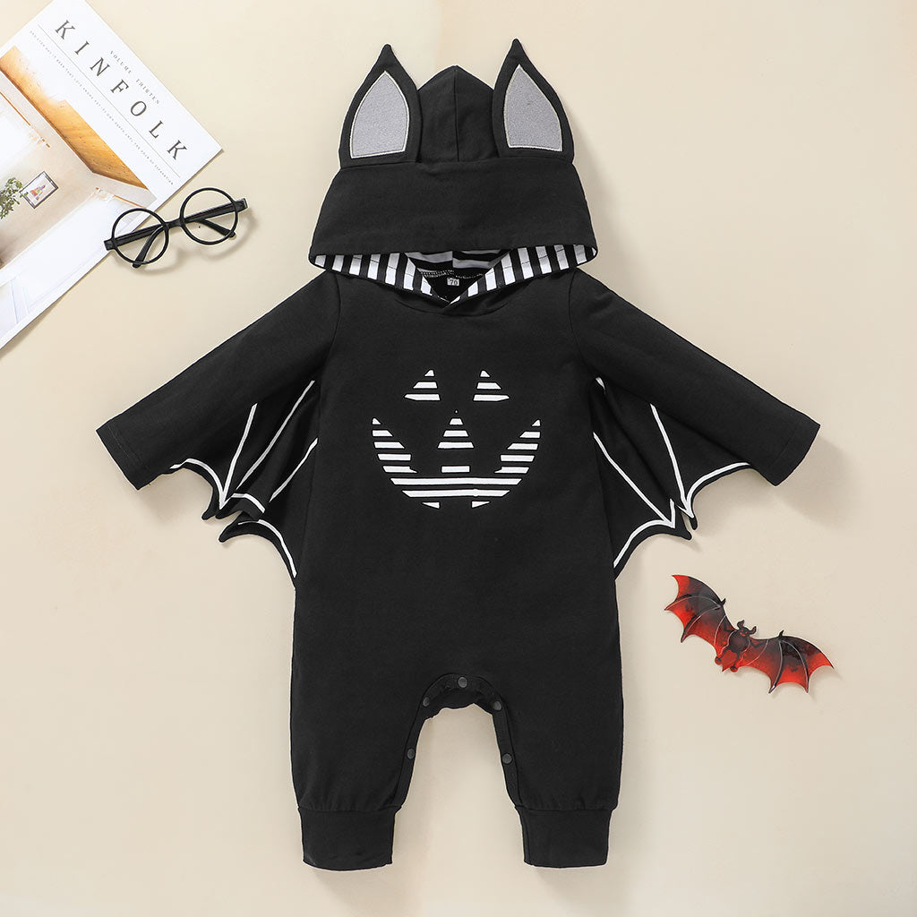 Baby Boys Cartoon Bat Halloween Long Sleeve Jumpsuit Wholesale Baby Clothes Vendors - PrettyKid