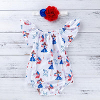 Cartoon Design Ruffle Bodysuit for Baby Girl Wholesale children's clothing - PrettyKid