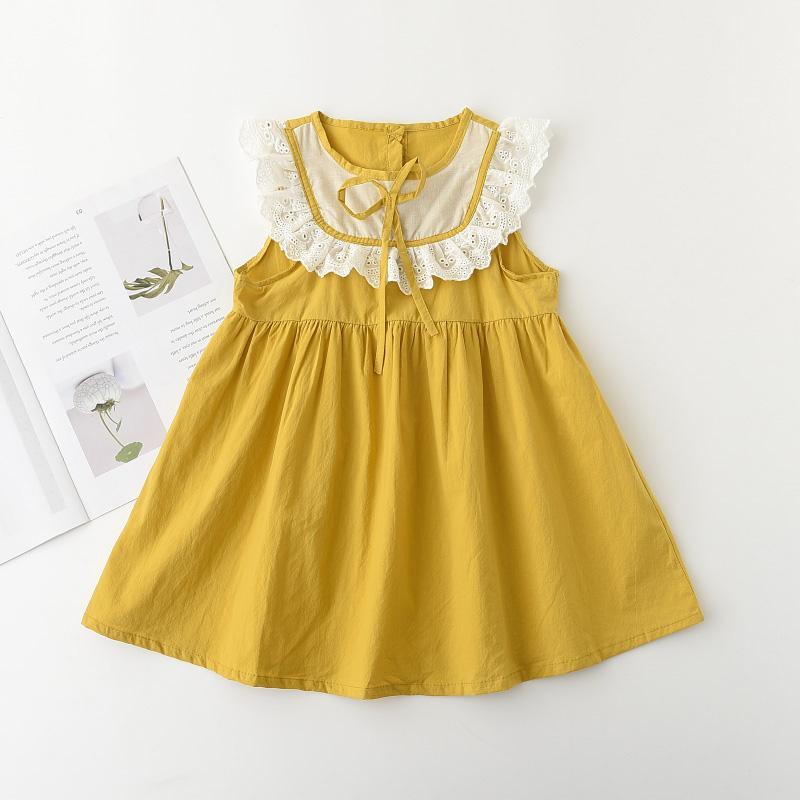 Toddler Girl Lace Collar Dress - PrettyKid