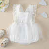 0-12months Baby Girl Onesies Lace Stitching Mesh Princess Style Romper Baby Clothes Supplier - PrettyKid