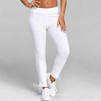 Women Casual Solid Color Close-fitting Pants - PrettyKid