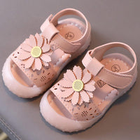 unbranded baby clothes wholesale Baby girl Flower decoration Velcro Sandals Wholesale - PrettyKid