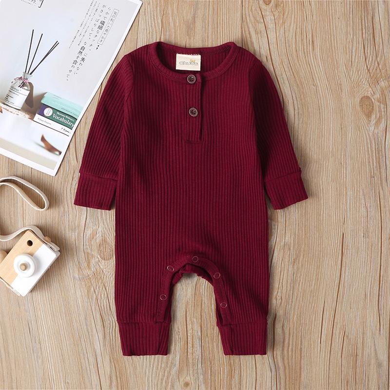 Cute Solid Long-sleeve Jumpsuit for Baby Wholesale children's clothing - PrettyKid