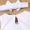 Baby Girl Bow Decor Sleeveless Lace Trim Dress & Headwear - PrettyKid