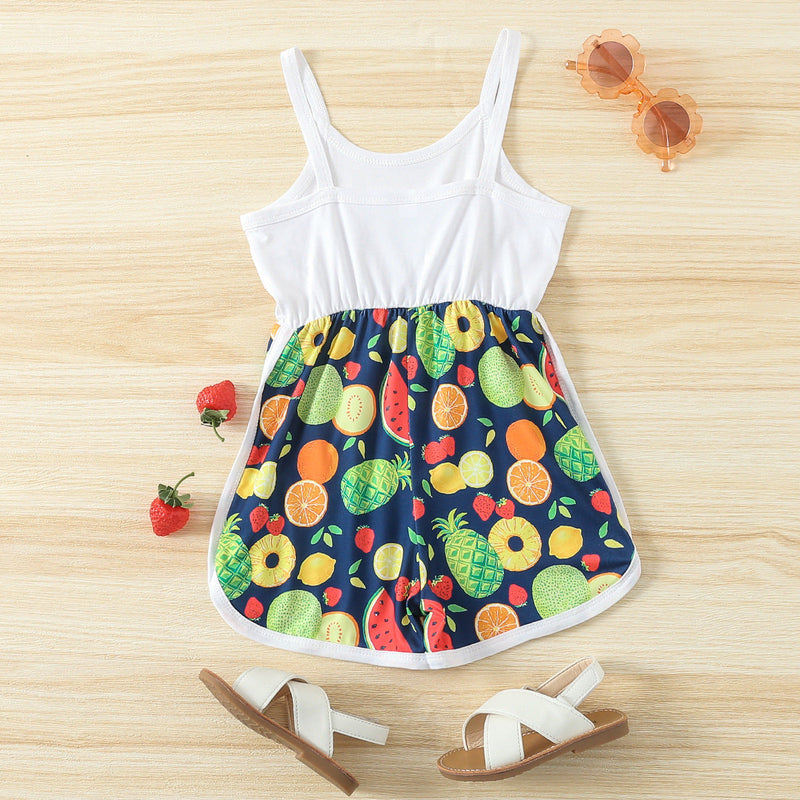 9months-3years Toddler Girl Jumpsuits Children's Clothing Summer Jumpsuit Children's Baby Fruit Jumpsuit - PrettyKid