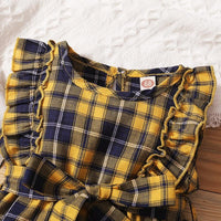 Baby Girl Plaid Ruffle Dress - PrettyKid