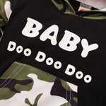 Baby Boy Camouflage Print Color-block Hoodie & Pants - PrettyKid