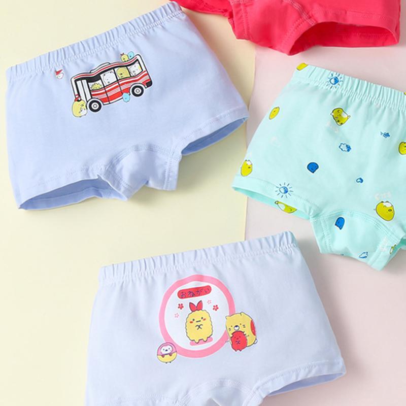 Toddler Boy 4pcs Cartoon Pattern Panties - PrettyKid