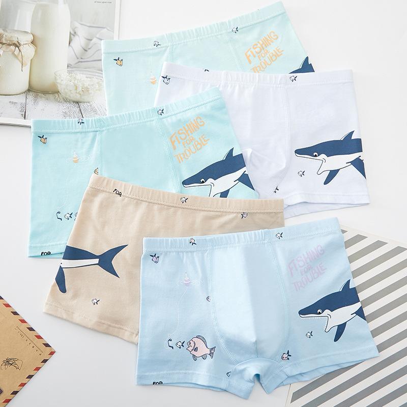 Toddler Boy 5pcs Shark Pattern Panties Children's Clothing - PrettyKid