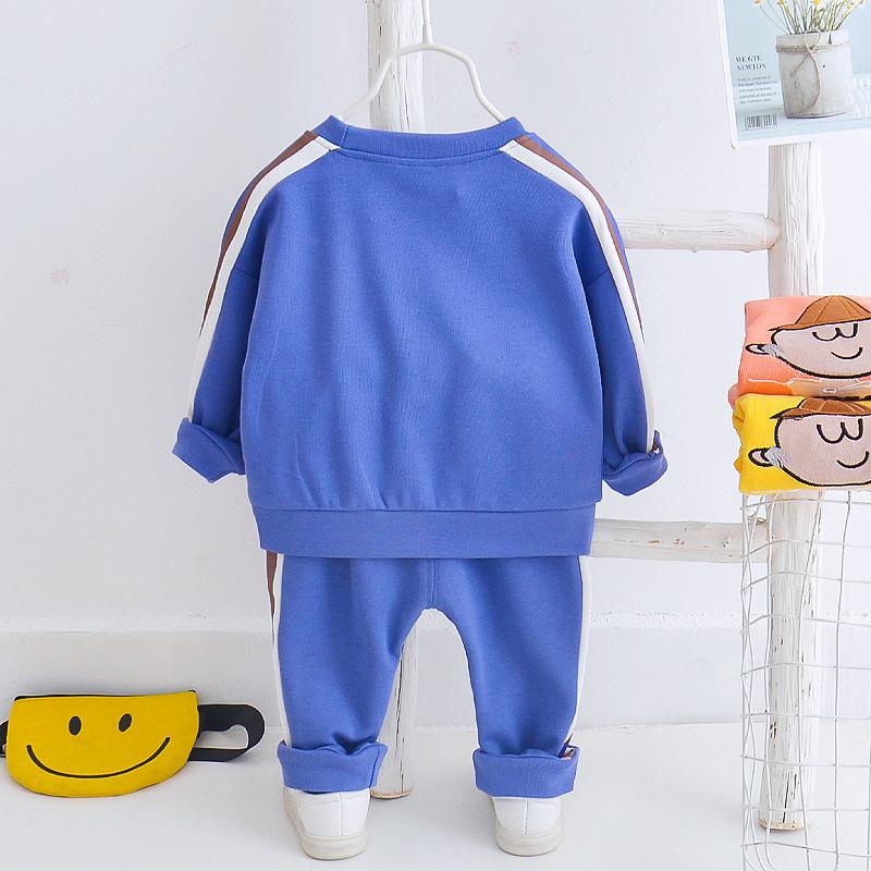 dhgate children's clothing Baby Boy Character Pattern Color-block Top & Pants - PrettyKid