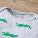 Baby Boys Cartoon Dinosaur Print Coat Jumpsuit Pants Set Wholesale Baby Clothes Bulk - PrettyKid