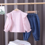 2-piece Carrot Pattern Shirt & Pants for Toddler Girl - PrettyKid