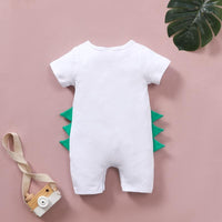 Baby Boy Cartoon Crocodile Pattern Letter Graphic Jumpsuit - PrettyKid