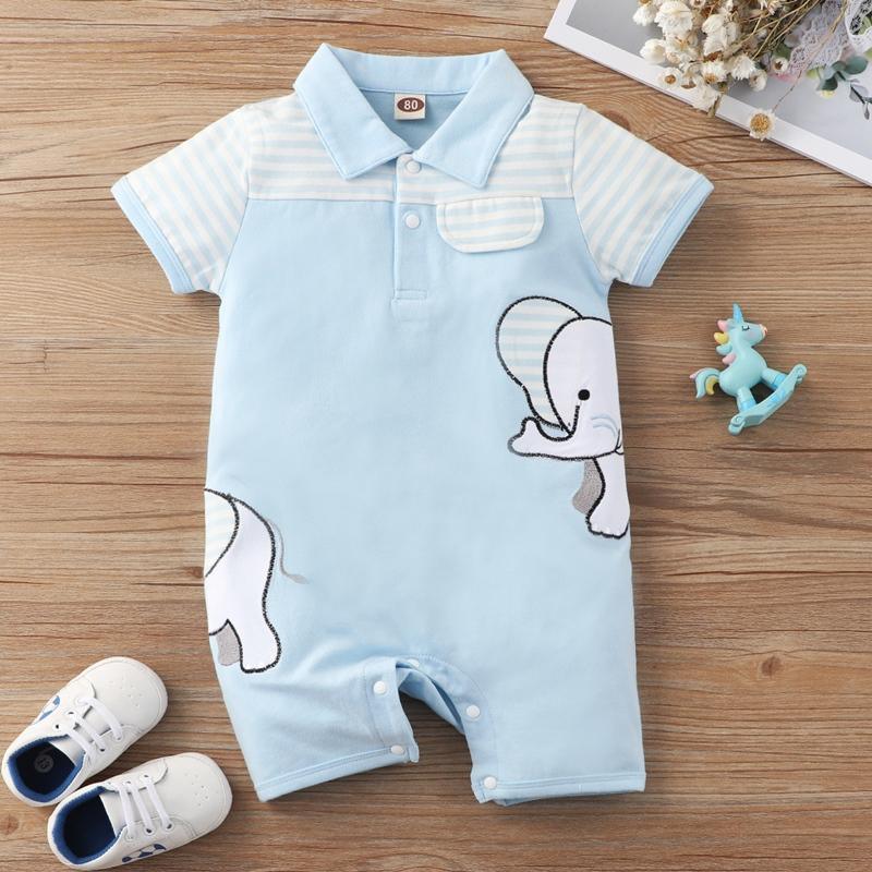 Baby Boy Animal Pattern Bodysuit - PrettyKid