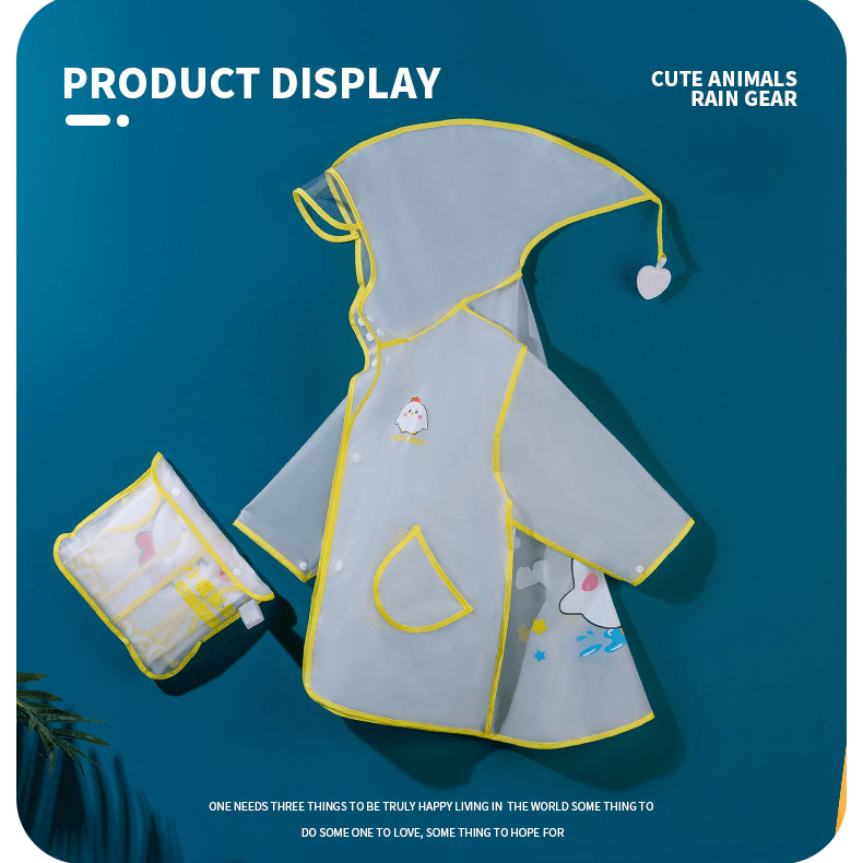 2021 new children's cute cartoon waterproof raincoat - PrettyKid