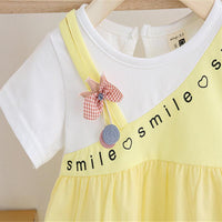 Fashion Color-block Vacation Dress Wholesale children's clothing - PrettyKid