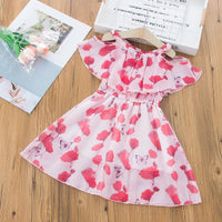 boys boutique wholesale Toddler Girl Floral Print Sweet Dress - PrettyKid