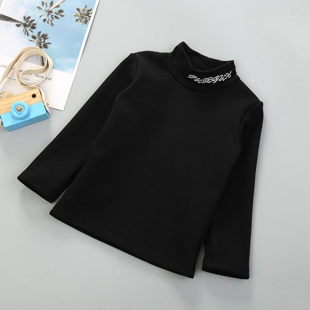 Boys Long Sleeve High Neck Solid color T-shirt Wholesale Boys Clothes - PrettyKid