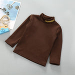 Boys Long Sleeve High Neck Solid color T-shirt Wholesale Boys Clothes - PrettyKid