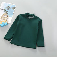 Boys Long Sleeve High Neck Solid color T-shirt Wholesale Boys Clothes - PrettyKid