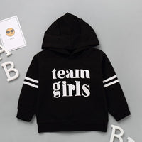 Girls Striped Long Sleeve Letter Printed Hooded T-shirts Wholesale - PrettyKid