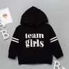 Girls Striped Long Sleeve Letter Printed Hooded T-shirts Wholesale - PrettyKid