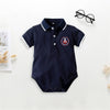 Baby Boys Short Sleeve Tie Lapel Romper & Shorts Baby Boutique Wholesale - PrettyKid