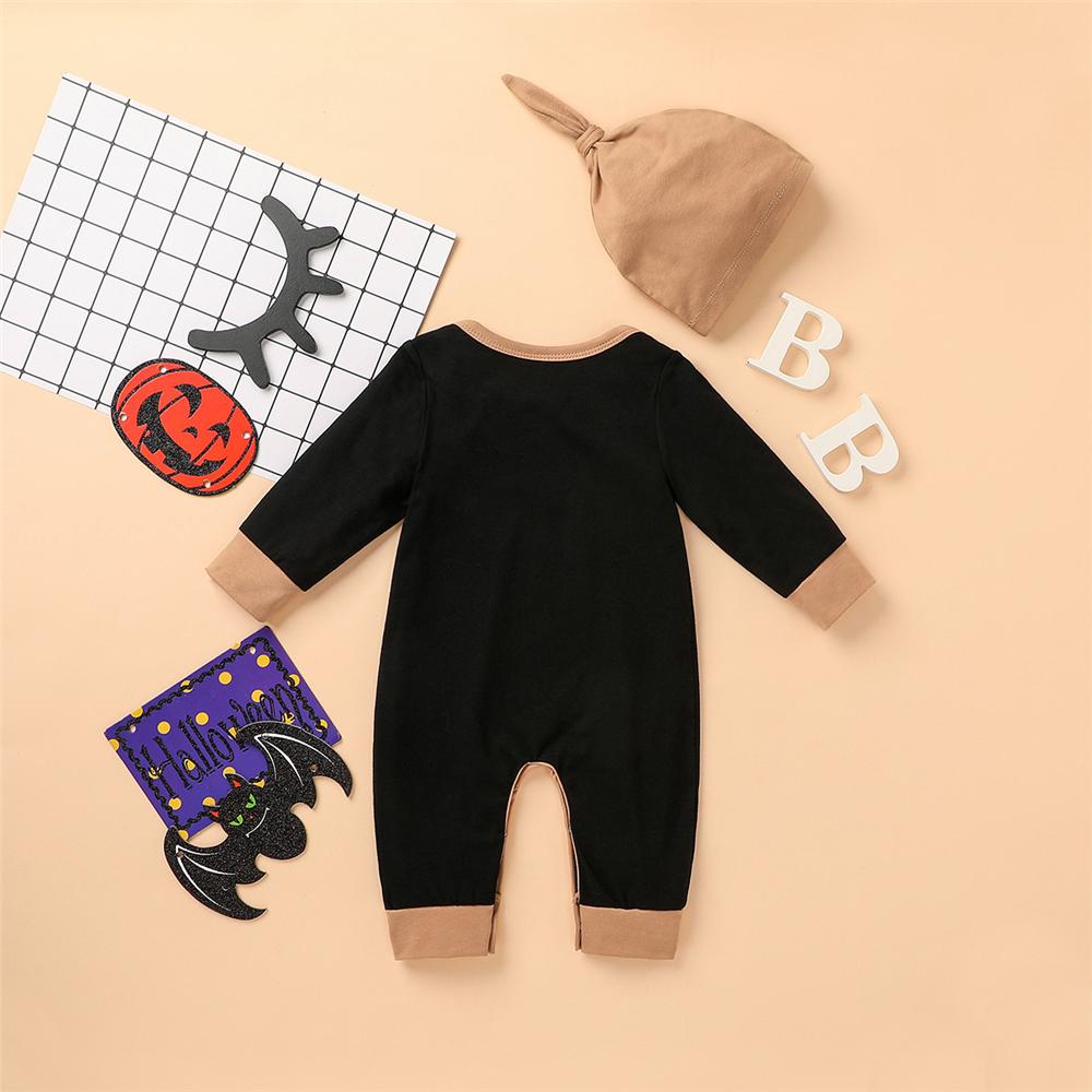 Baby Boys Printed Halloween Romper & Hat Cheap Baby Clothes Wholesalers - PrettyKid