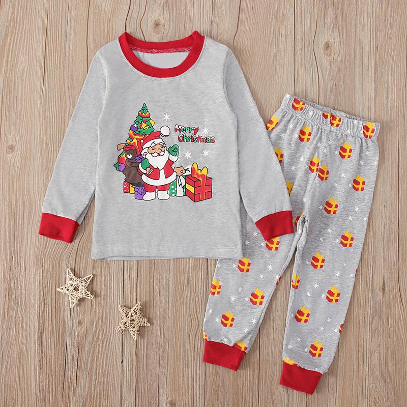 Unisex Christma Santa Claus & Gift Box Pattern Suits Boys Casual Suits - PrettyKid