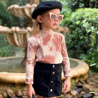 Girls Long Sleeve Tie Dye Top & Skirt Toddler Girl Wholesale Clothing - PrettyKid