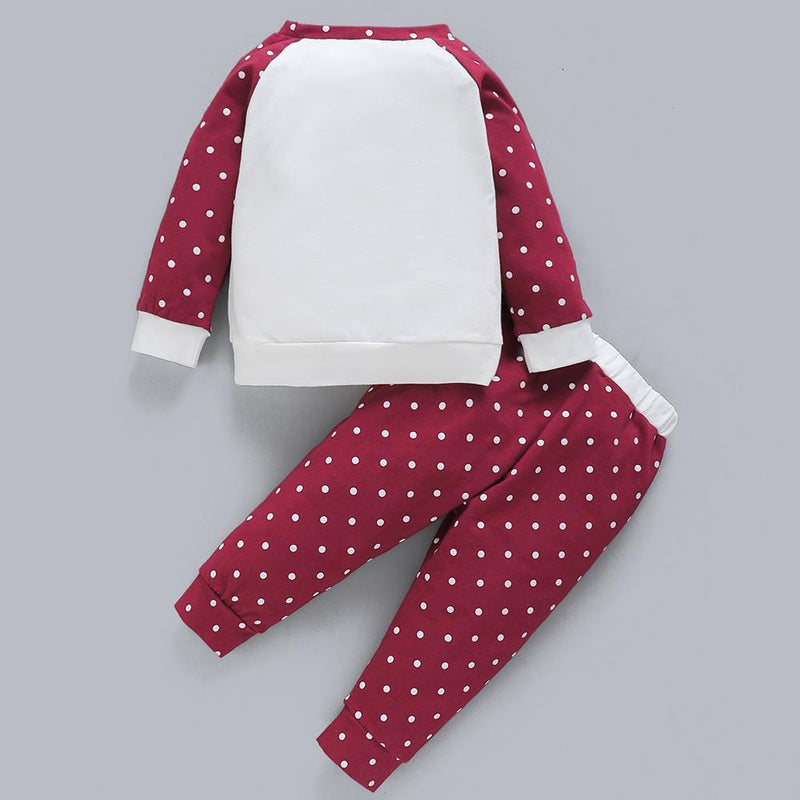 Baby Unisex Polka Dot Long Sleeve Top & Pants Baby Clothes Wholesale Supplier - PrettyKid