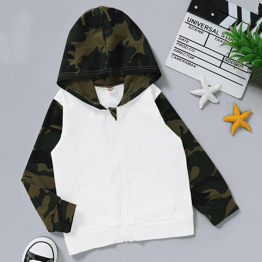 Unisex Up To You Camo Long Sleeve Zipper Hooded Jacket Kid Apparel Wholesale - PrettyKid