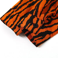 Kid Boys Tiger Pattern Lapel Shirt Little Boy T Shirts - PrettyKid