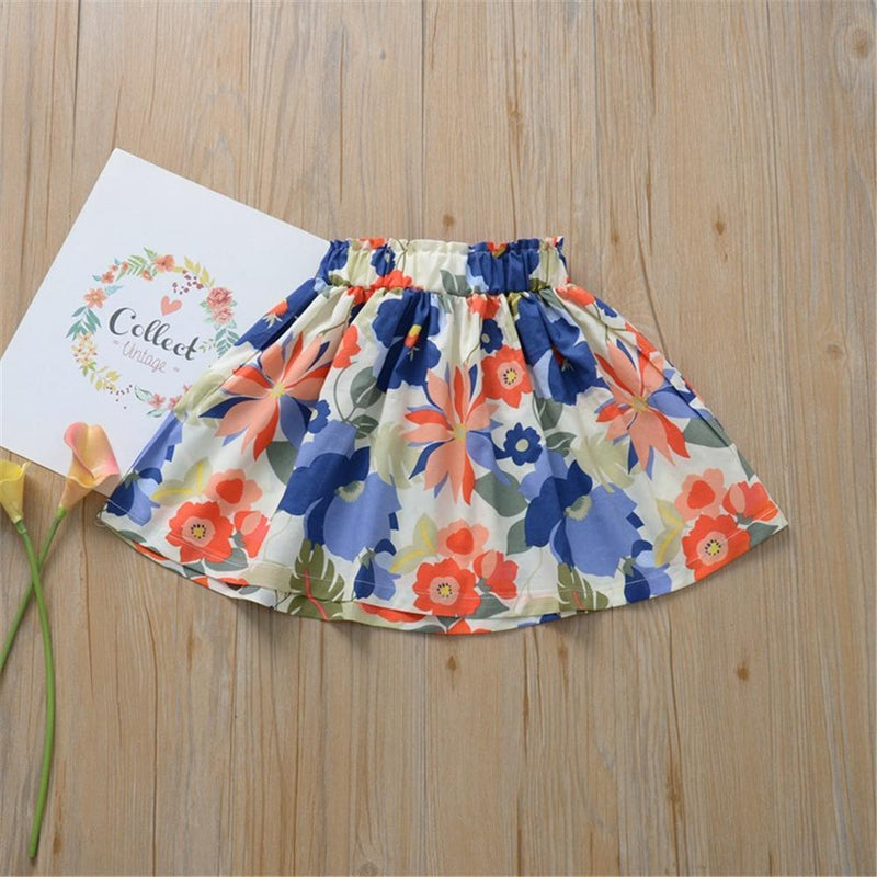 Girls Floral Long Sleeve Top & Skirts Wholesale Girl Clothing - PrettyKid