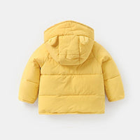 Unisex Cute Ear Hooded Solid Outerwear Boys Boutique Clothing Wholesale - PrettyKid